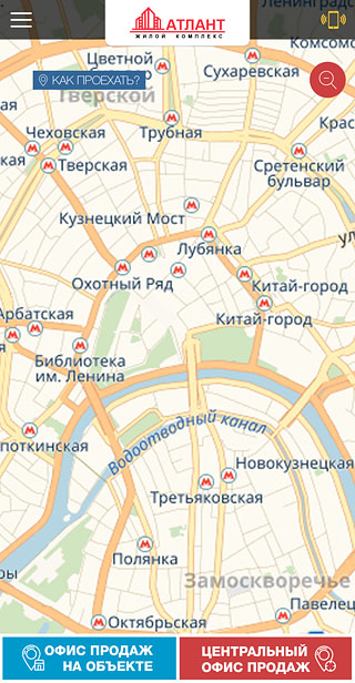 ЖК Атлант Карта во весь экран