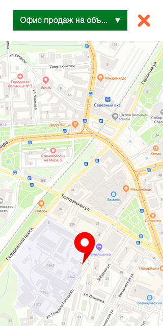 ЖК Подсолнухи Карта во весь экран