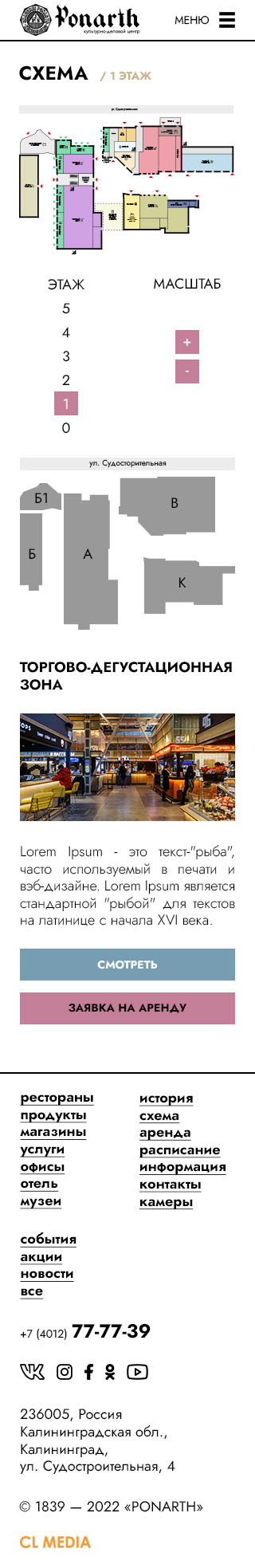 КДЦ Понарт Схема всего КДЦ