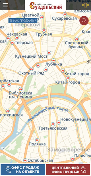 ЖК Суздальский Карта во весь экран