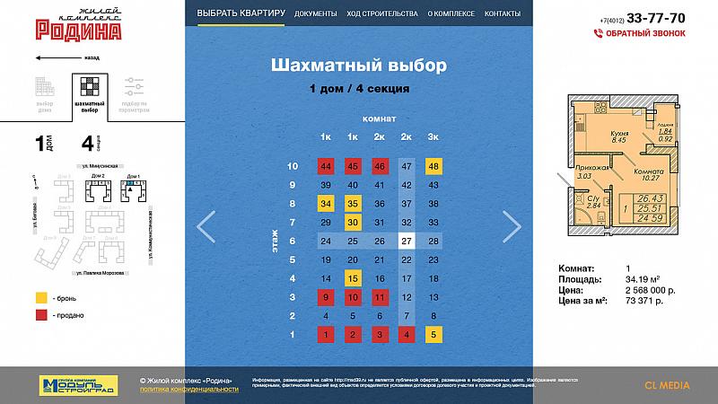 ЖК Родина Шахматный выбор